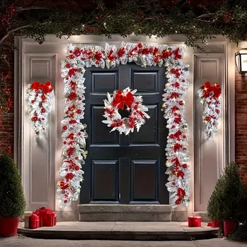 Christmas Rattan Wreath Set 1