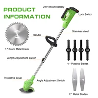Electric Lawn Mower 25000RPM Rechargeable Cordless Auto Grass Trimmer Household Portable Cutter Garden Trimming Machine 2