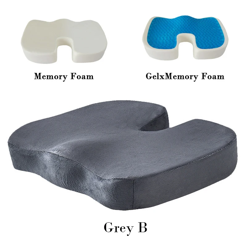Gel Enhanced Seat Cushion,Non-Slip Orthopedic Gel & Memory Foam Coccyx Cushion for Tailbone Pain, Office Chair Car Seat Cushion 