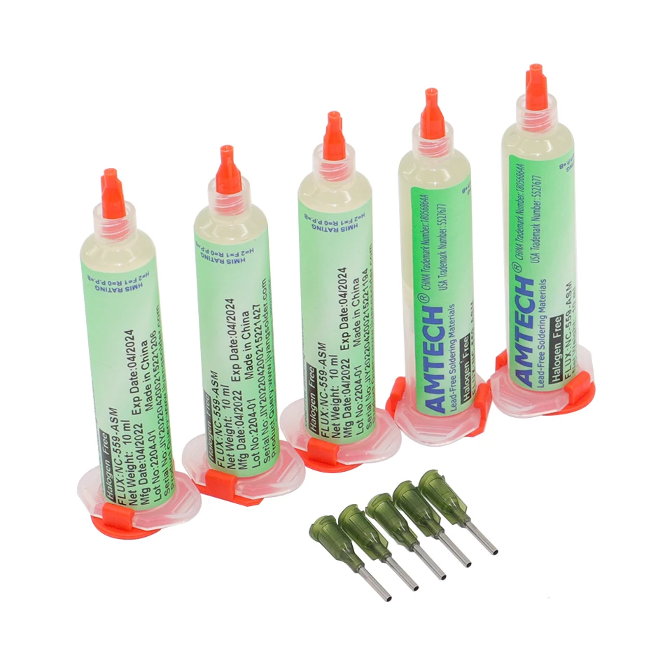 100% Amtech NC-559-ASM Flux 10Pcs Cleaning-Gratis Lage Rook Bga Soldeerstation Veelgebruikte 559 Flux Sturen booster