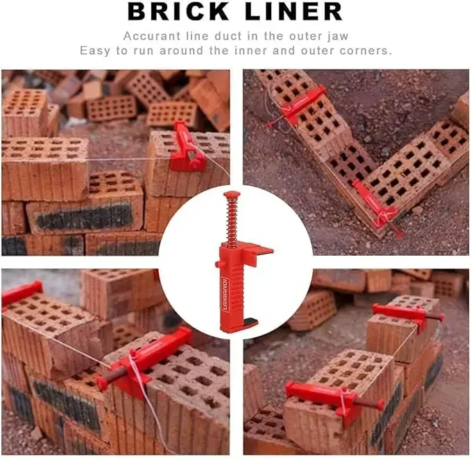 1-6pcs Bricklaying Wire Drawer Brick Liner Wall Building Wire Frame Brick Liner Runner Engineering Construction Tools brick liner