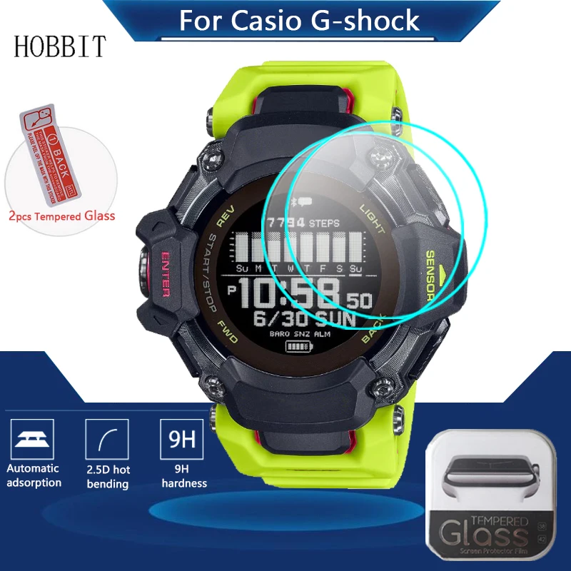 2 Pezzi 2.5D Vetro Temperato Per Casio Gbd-H2000 Gma-S110Tb/S120Tb/S2100Ga Gm-2100G/110Bb/2100Bb/2100C/2100Cb Vetro Proteggi Schermo