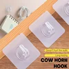 Transparent Self Adhesive Hooks Wall Suction Storage Holder Door Wall Mounted Hanger Hook Self Adhesive Hook for Keys Bathroom 1