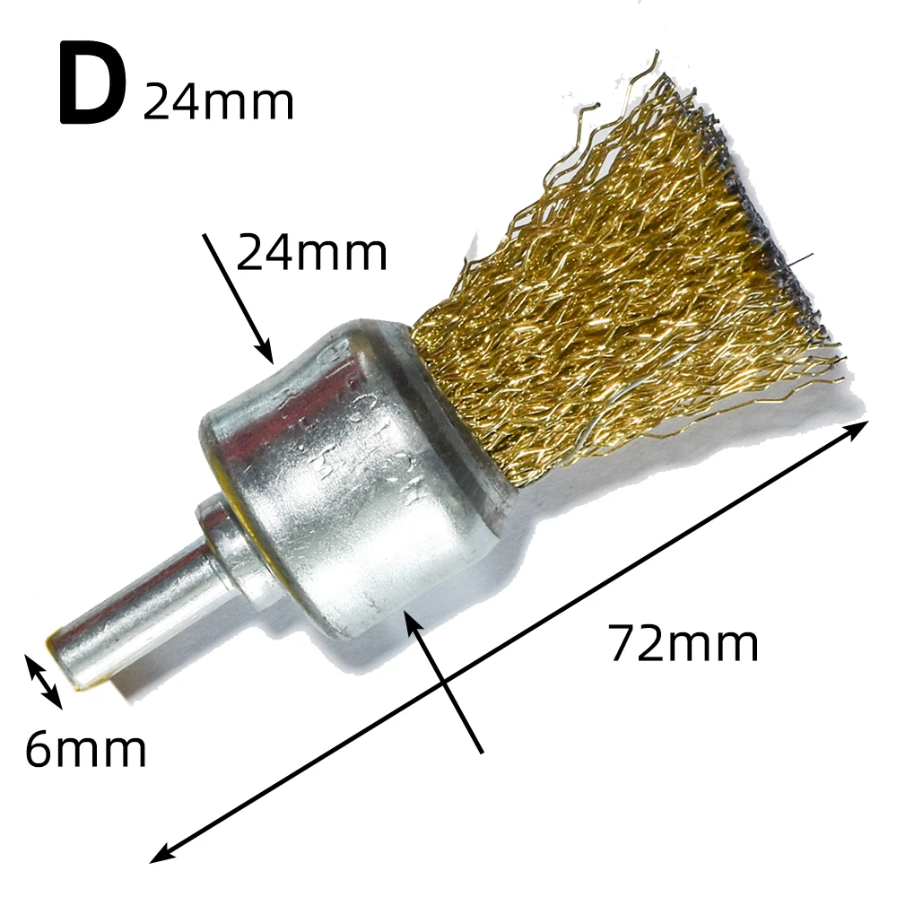 4pcs Wire Brush Wheel Cup Brush Set 1/4 Inch Shank Wire Wheel for Drill Attachment 0.012 Inch Wire Wheel