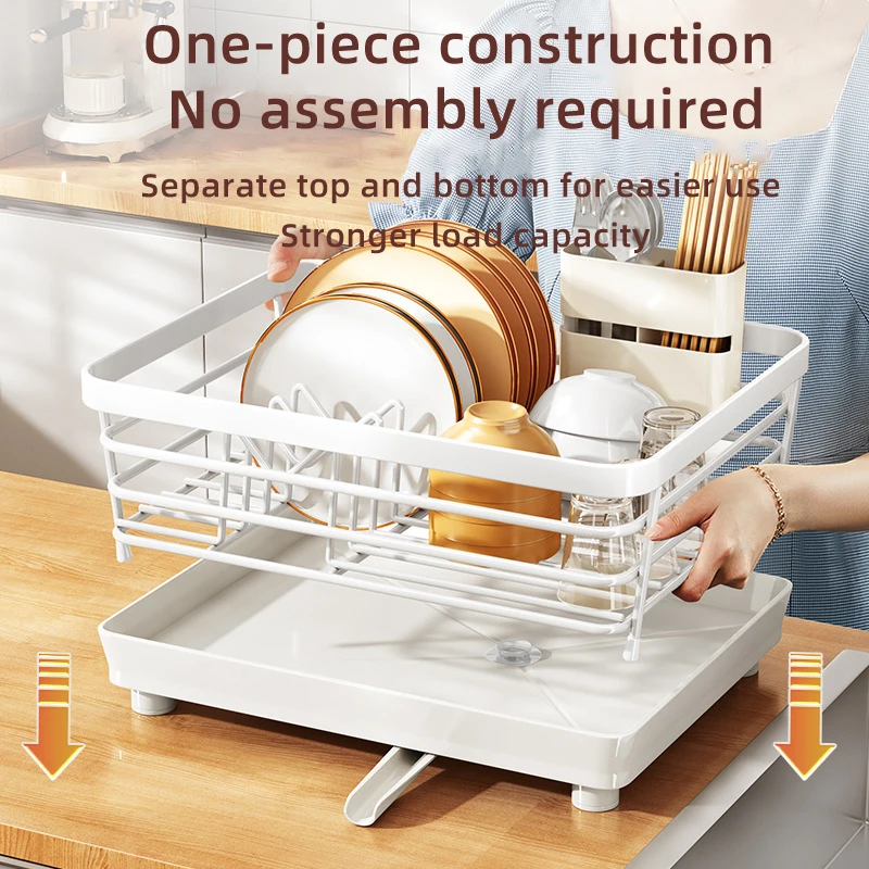 Large Capacity Kitchen Dish Drainer Organizer Countertop Chopsticks Rack Bowl Rack Cup & Dish Dispenser Sink Stand Kitchen storage rack
