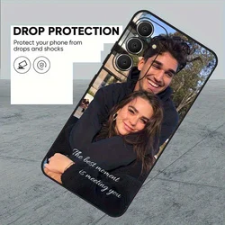 Personalized DIY Couple Photo Black Soft Phone Case - Samsung A35 4G (Black frosted)