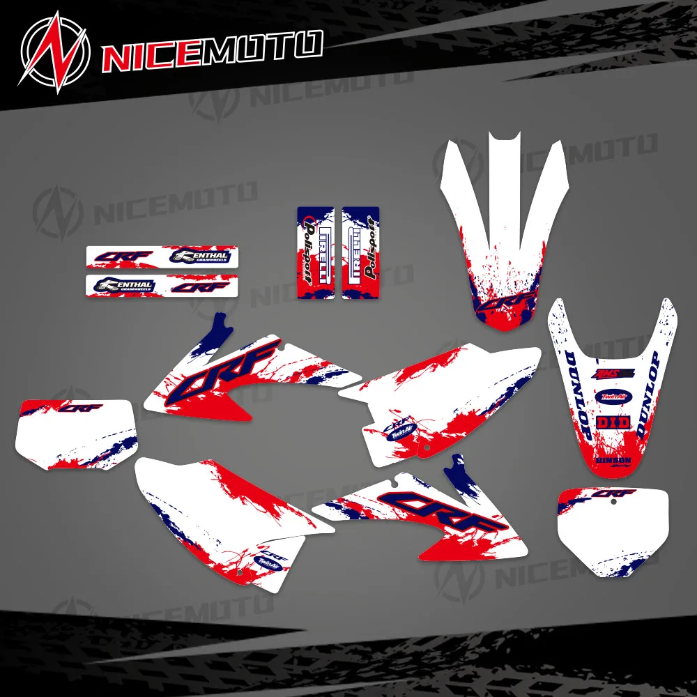 NICEMOTO New Style TEAM GRAPHICS BACKGROUNDS FOR Honda CRF150 CRF230 CRF150F CRF230F 2008 2009 2010 2011 2012 2013 2014 nicemoto new style team graphics