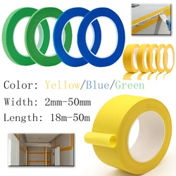 Professional Yellow Masking Tape for Precision Car Painting, Flexible Width Textured Paper, No Residue Easy Tear, Versatile Length Options