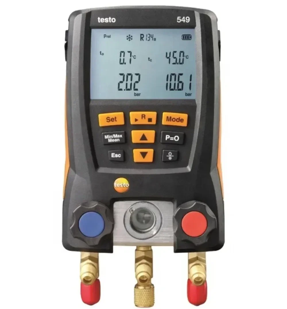 Testo 549 Originale Digital Collettore Meter Condizionatore D'Aria Manometro Refrigerante 2 Valvole Sistema Per Hvac 0560 0550