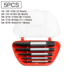 Damaged Screw Extractor Set - Durable Steel Drill Bit Remover (5pcs)