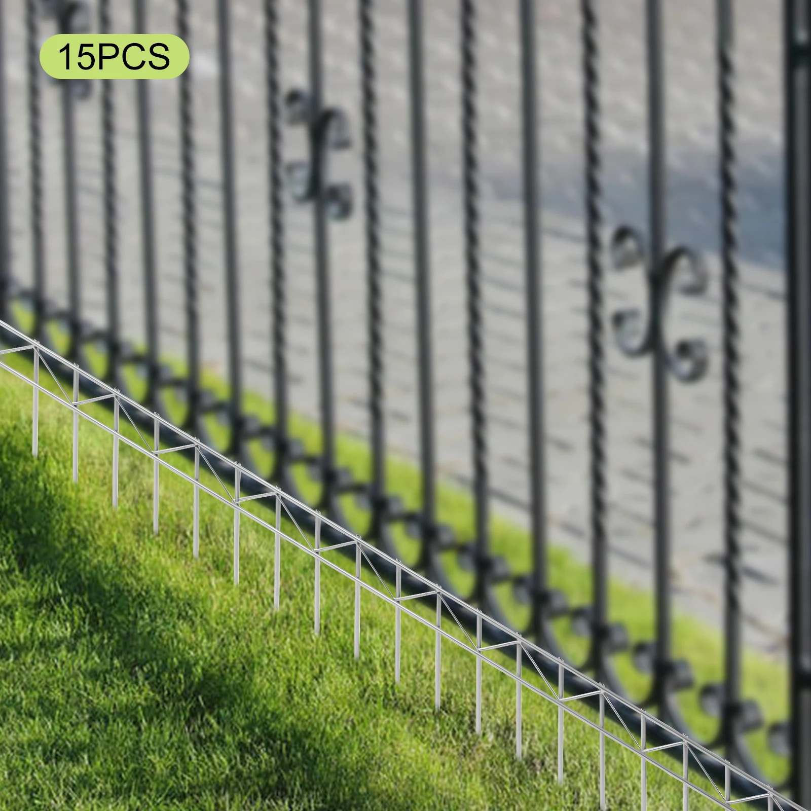 15pcs Garden Fence for Outdoor Yard Decorative 10" H X 32" L Animal Barrier Fencing for Dog Rabbits Chic Farm Accessories