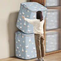 1/2/3Pcs Clothes Quilt Storage Bag Household Large Capacity Quilt Storage Box Wardrobe Non-woven Clothing Moving Luggage Bag 1
