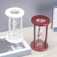 Empty Hourglass Decoration Wooden Frame Fillable Sand Timer Self-filling Sand Glass Vintage Home Office Desktop Ornament 2