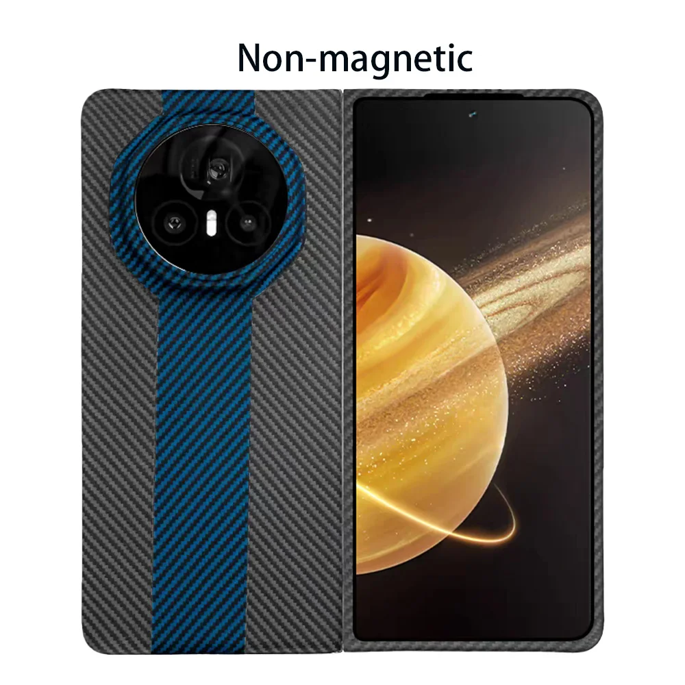 Ultra-Thin Carbon Fiber Aramid Phone Case with Magnetic Hard Shell