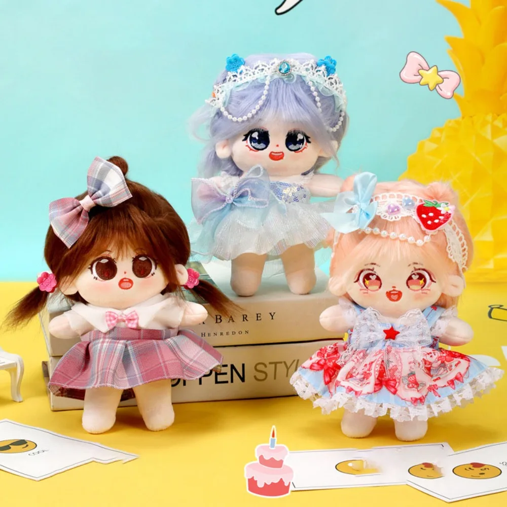 Cotton Doll Skirts Sets for 20cm Dolls Multiple Styles