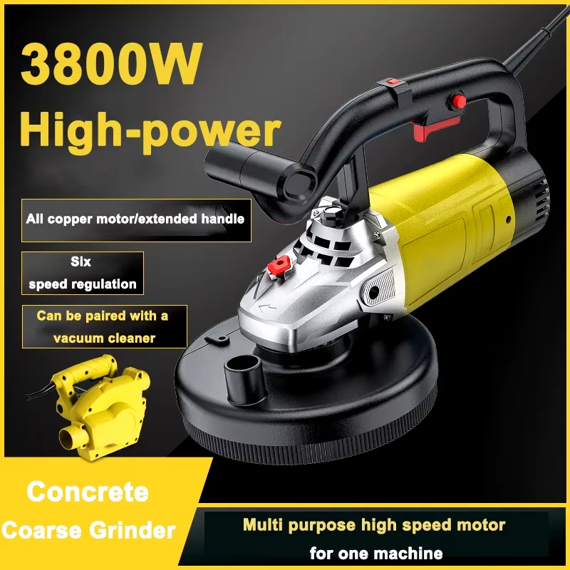 Wall Grinding Machine Ground Concrete Polishing Machine Dust-Free Ground Angle Grinder Pavement Electric Planing Milling Tools