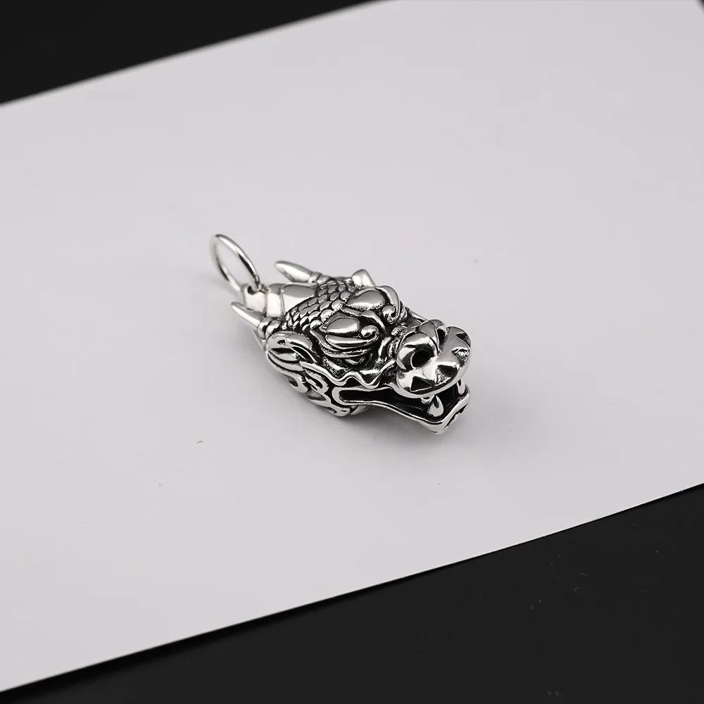 Twelve zodiac signs dragon head pendant necklace men's necklace