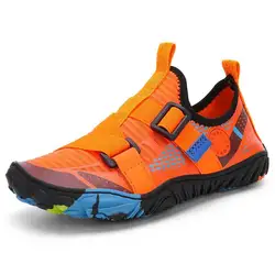 Kids' Quick - Dry Barefoot Aqua Shoes for Beach and Water Activities (Orange aqua shoes)