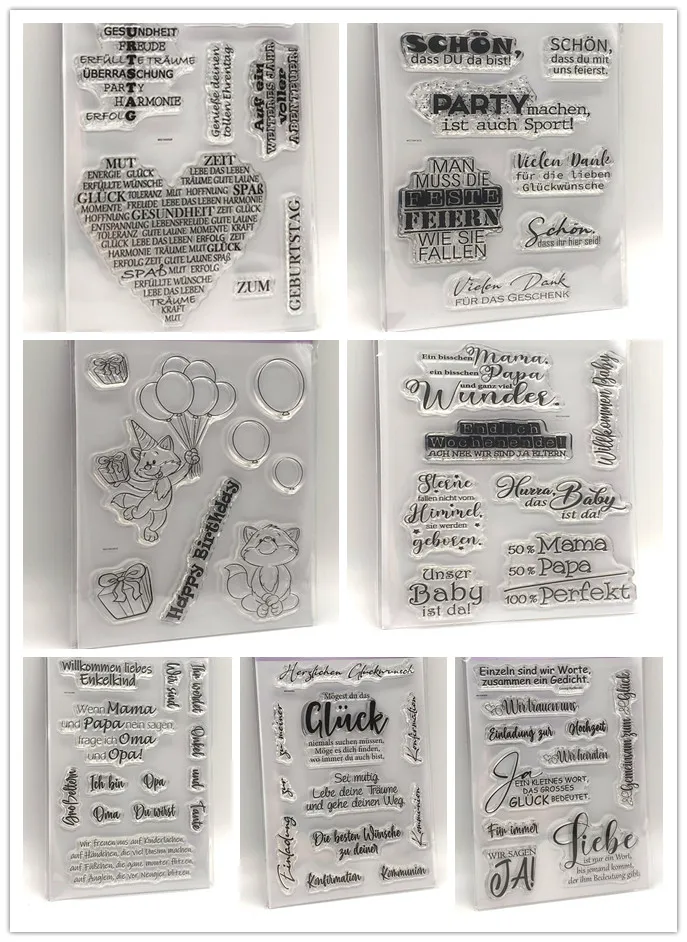 German easter stamp Clear Stamps Scrapbooking Transparent Silicone Rubber DIY Photo Album Decor 132