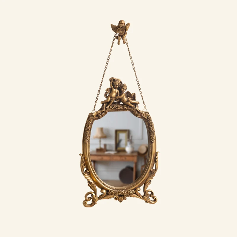 

Gold Round Vintage Wall Mirror Make Up Living Room Macrame Mirror Round Large Metal Frame Dekoratif Aynalar Abstract Mirrors