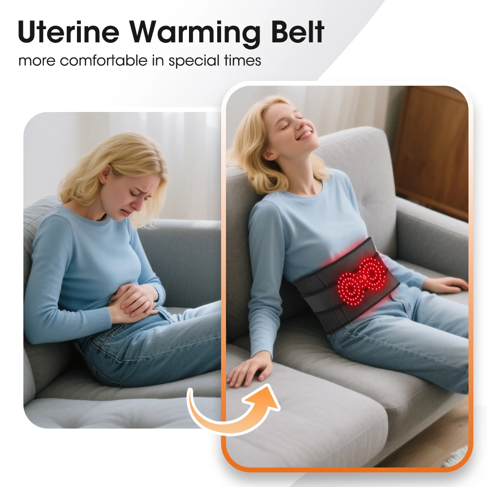 Heatable Lumbar Support Massager Waist Belt Comfortable Back Office Workers Home Use Health Care Waist Massage