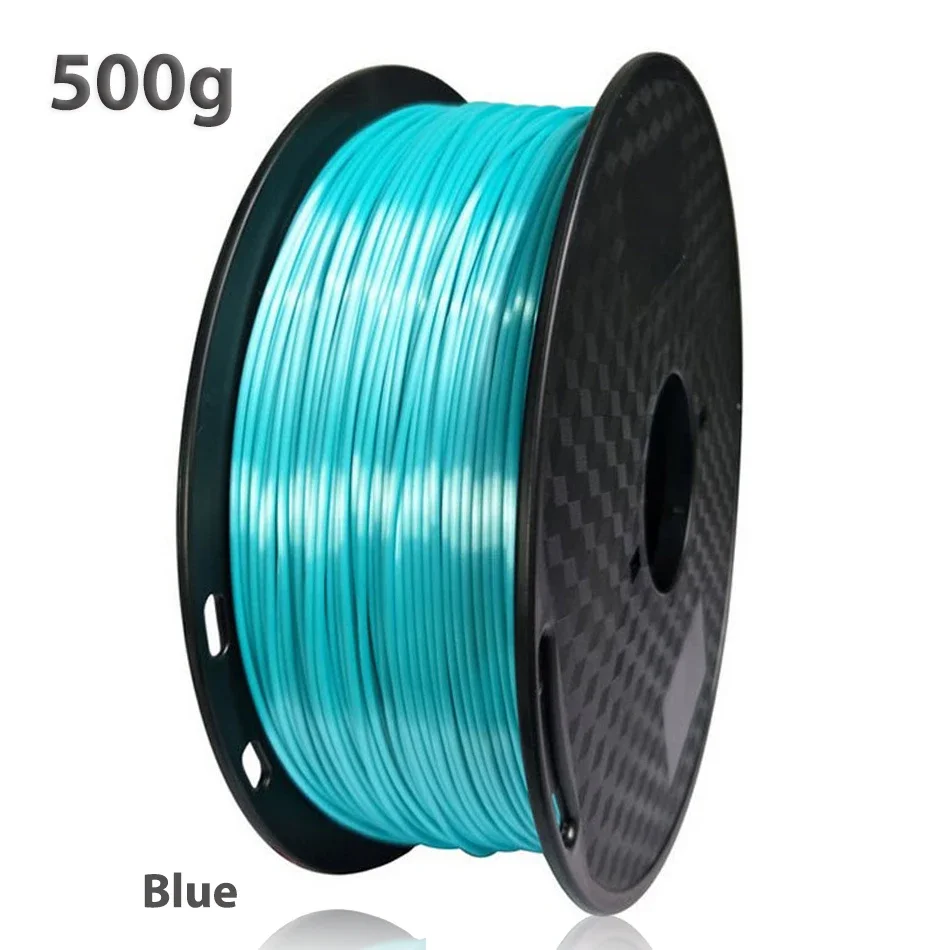 3D 프린터 실크 PLA 필라멘트, 빛나는 실크 PLA 3D 필라멘트, 녹색 PLA 인쇄 재료 와이어 진공 포장, 500g, 1.75mm