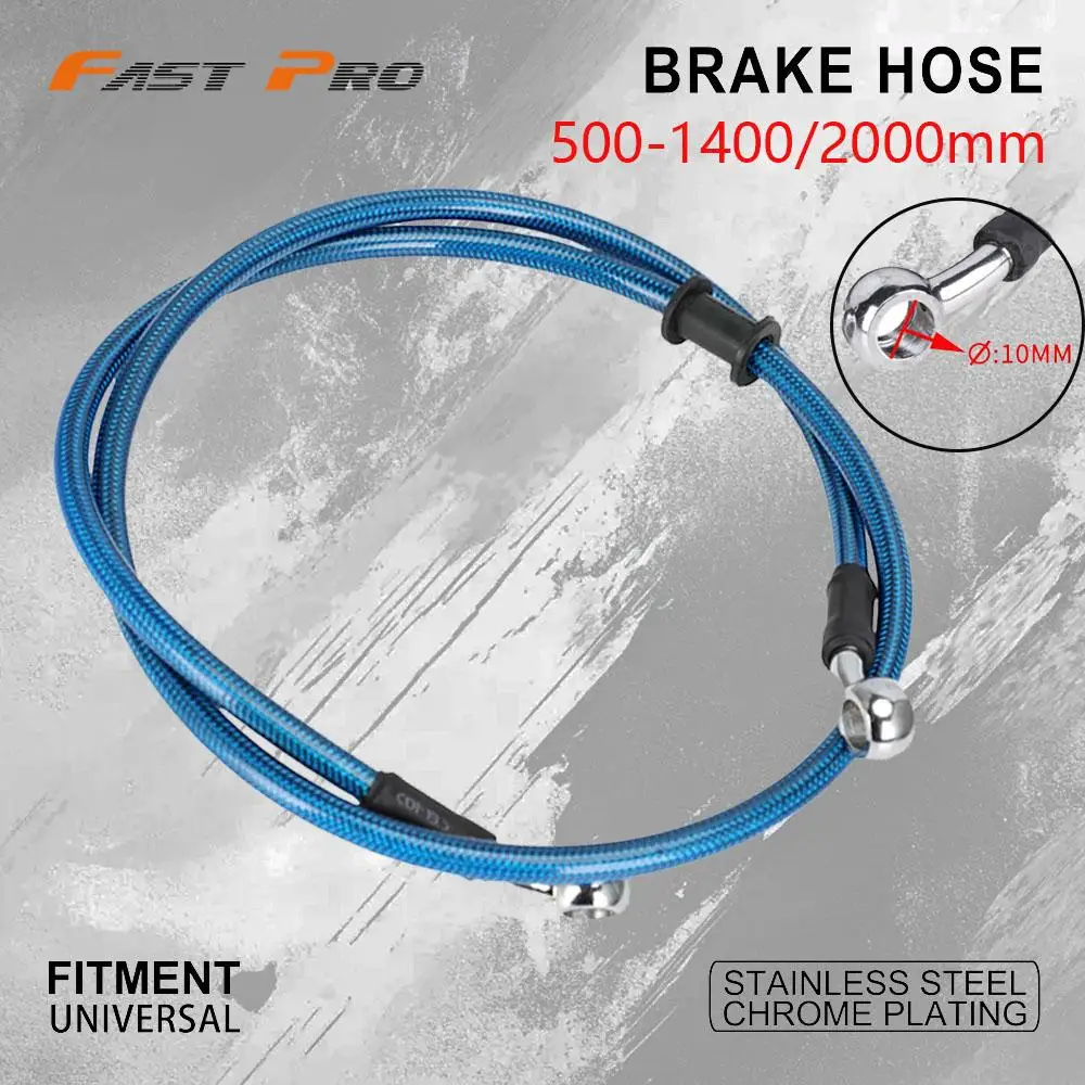 Motorcycles Universal 500-1400mm 2000mm Hydraulic Brake Clutch Radiator Oil Cooler Hose Line Pipe Tube 28 Degree Banjo Blue brake pipe hose motorcycle brake hose