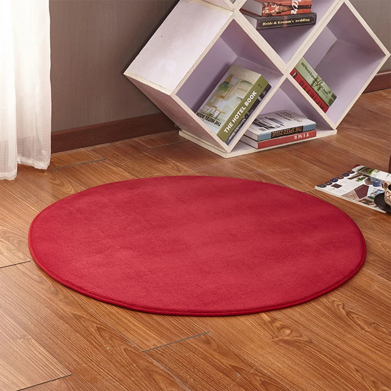 thumbnail image 1 of Alfombra redonda de terciopelo coral, moderna alfombra para sala de estar, sofá, mesa de café, dormitorio, mesita de noche, alfombra de juegos para niños, cojín para sillón elevador de balcón, 1 of 5