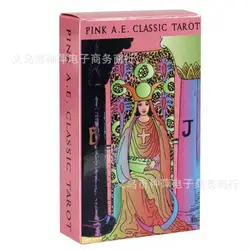 Pink Classic Tarot Deck - Full English Version for Personal Use and Girls' Divination Board Game (TC486)