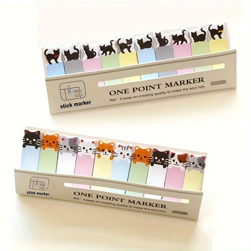 Cat-Themed Sticky Notes Set - 150 Sheets for Office & Home Organization