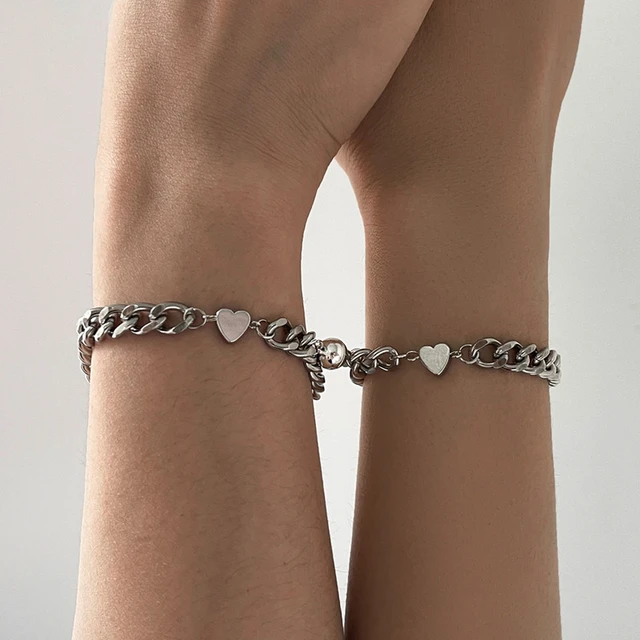 Magnetic Heart Bracelet Couples  Magnetic Bracelets Best Friend - 2  Pcs/set Fashion - Aliexpress
