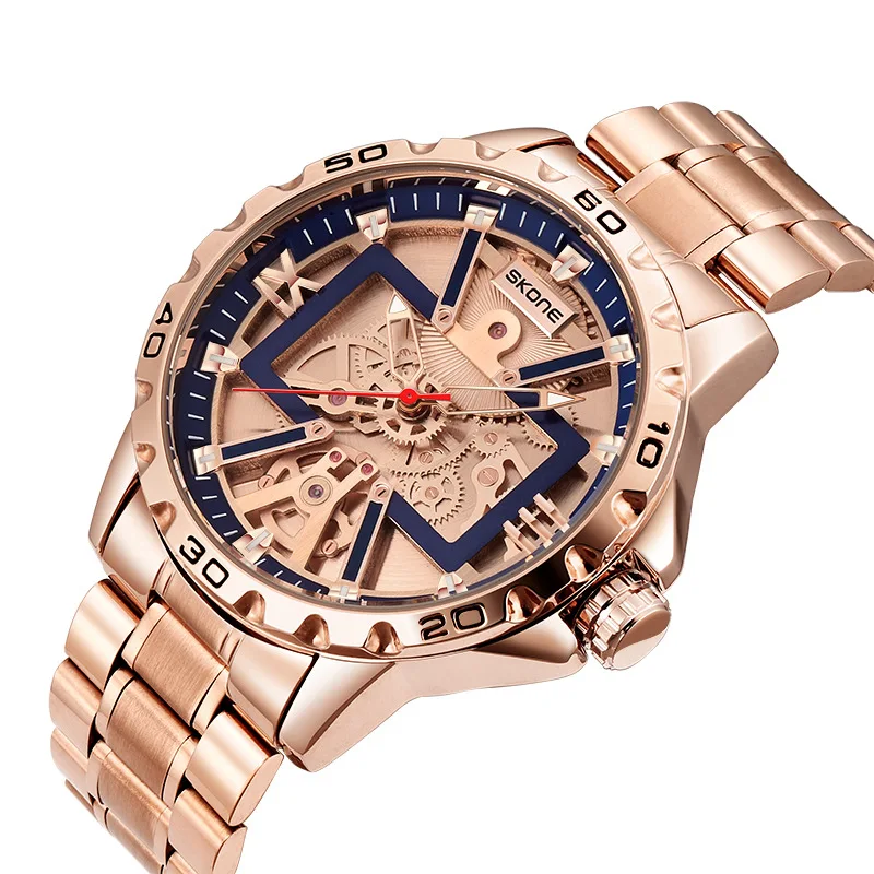 The Round Minimalist Men Big Dial Mechanical Style Watches Stainless Steel Band Fashion Casual Quartz Watch Relogio Masculino