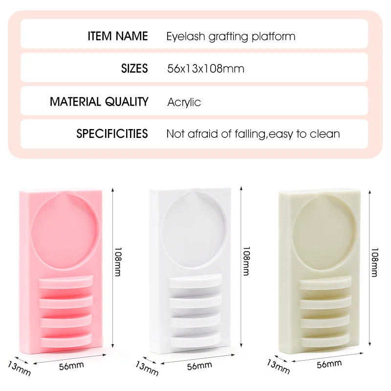NATUHANA Reusable Eyelash Extension Holder and Glue Holder Plastic Assistor Platform For Eyelash Grafting
