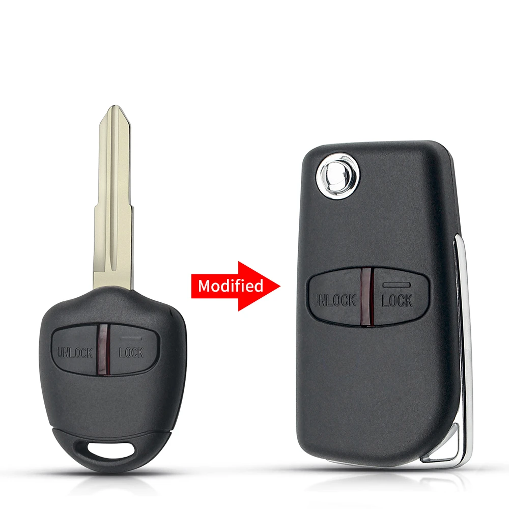 Qiilu Boîtier de clé à 3 boutons Duokon Key Case, Carbon Fiber Style 3