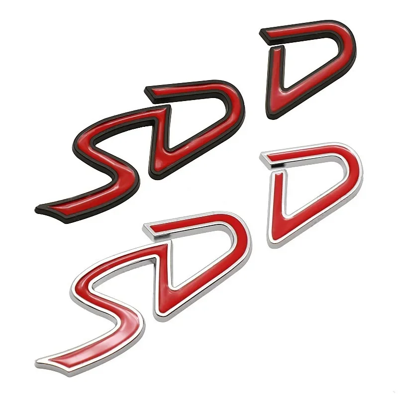 3D 금속 D SD 로고 후면 트렁크 엠블럼 배지, 차체 스티커 데칼, 미니 쿠퍼 S D R50 R53 R55 R56 F54 F55 F56 F57 용