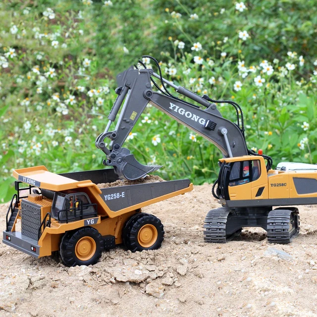 2.4Ghz 1:20 RC Excavator Remote Control Truck RC Crawler Engineering Vehicle Excavator Car Truck Radio Control Cars For Kids 2