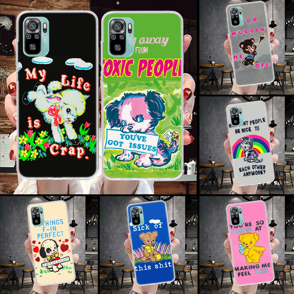 Regali Sheep Art Dog My Life Is Crap Custodia Morbida Per Telefono Per Xiaomi Redmi Note 12 12S 13 11 11S 10 10S 11T 11E Pro Plus 9 9S 8 8T 7 S