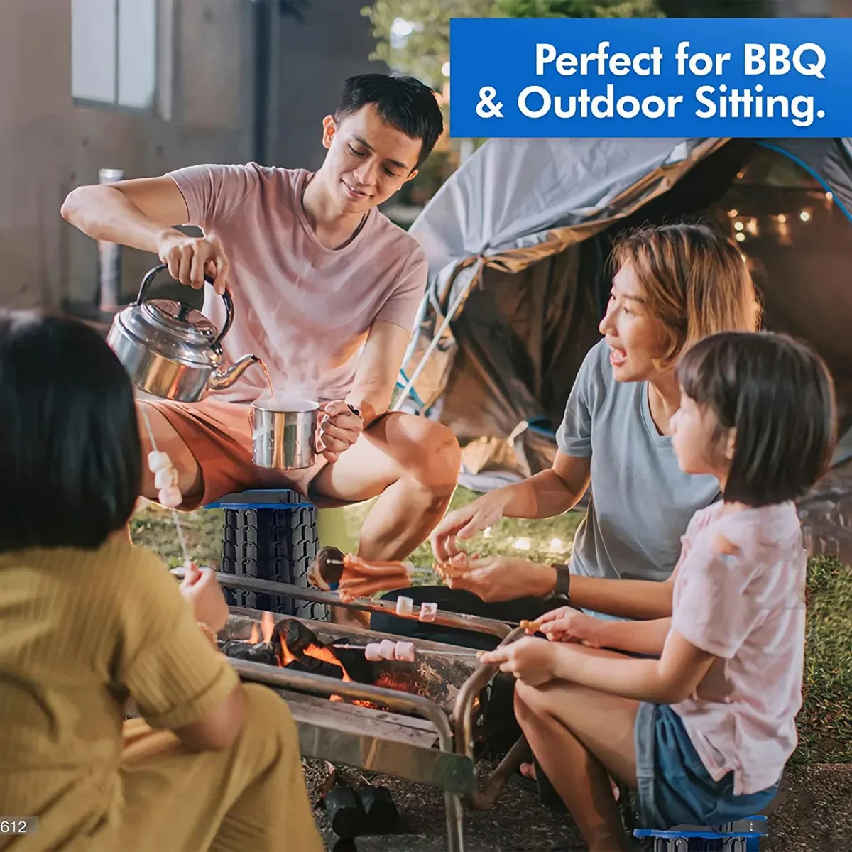 Portable Folding Camping Stools, Outdoor Telescopic Picnic Stools, Travel Foldable Stool for Camping Beach Fishing Hiking Garden 4