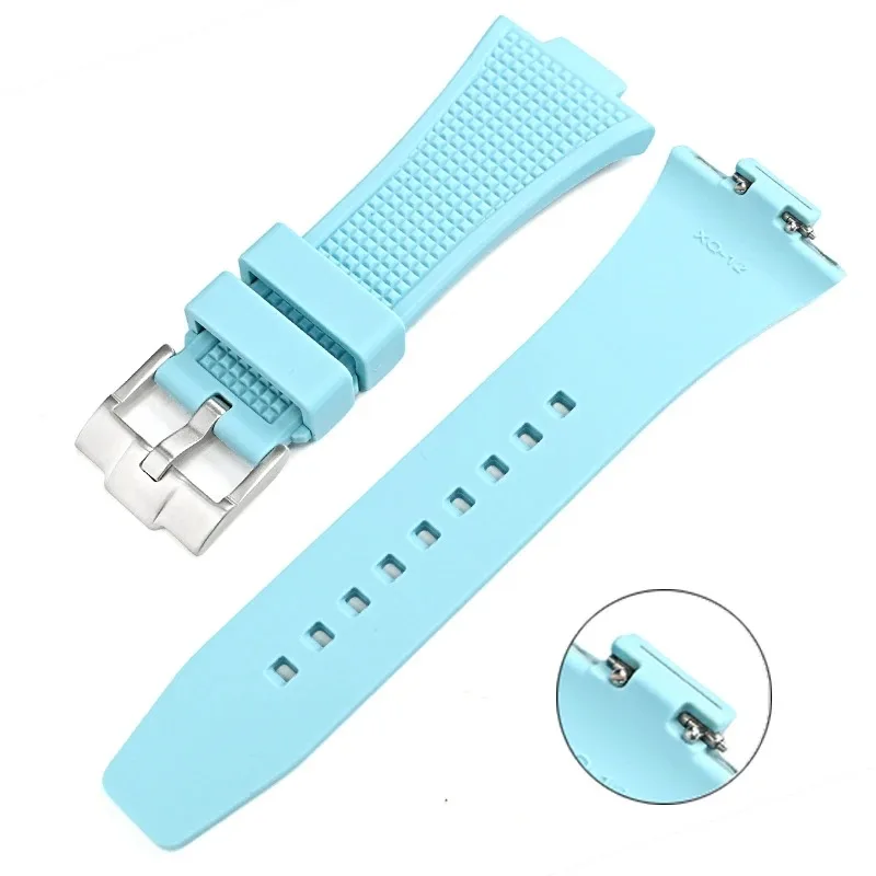 Sporty Waterproof Liquid Silicone Watch Strap with Quick Release - 12mm Convex End