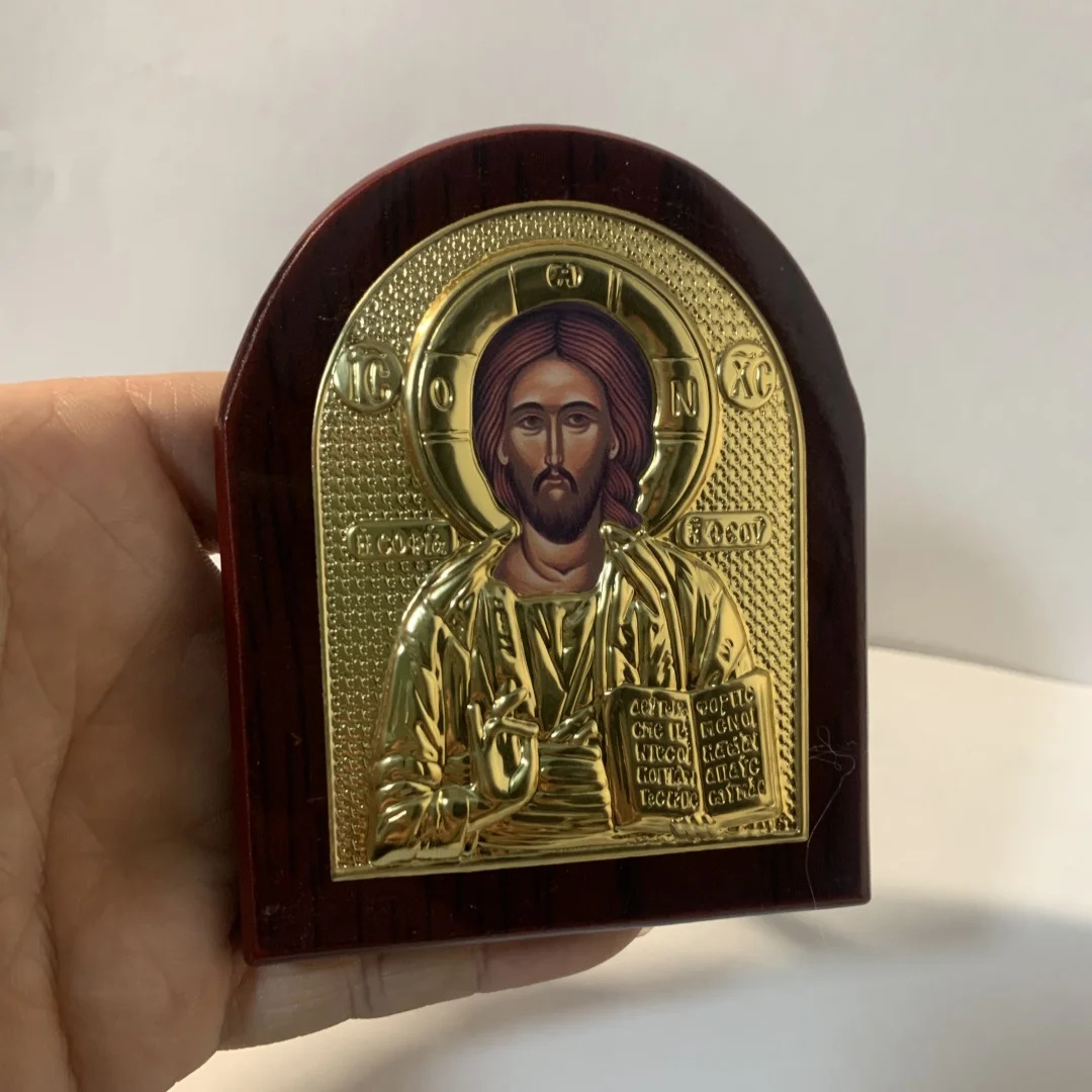 Orthodox Wood Icons Church Utensils Virgin Mary Aluminum Sheet Christmas Craft Decor Easter Catholic Natal Presepios wood icon decoration wood icon plaque