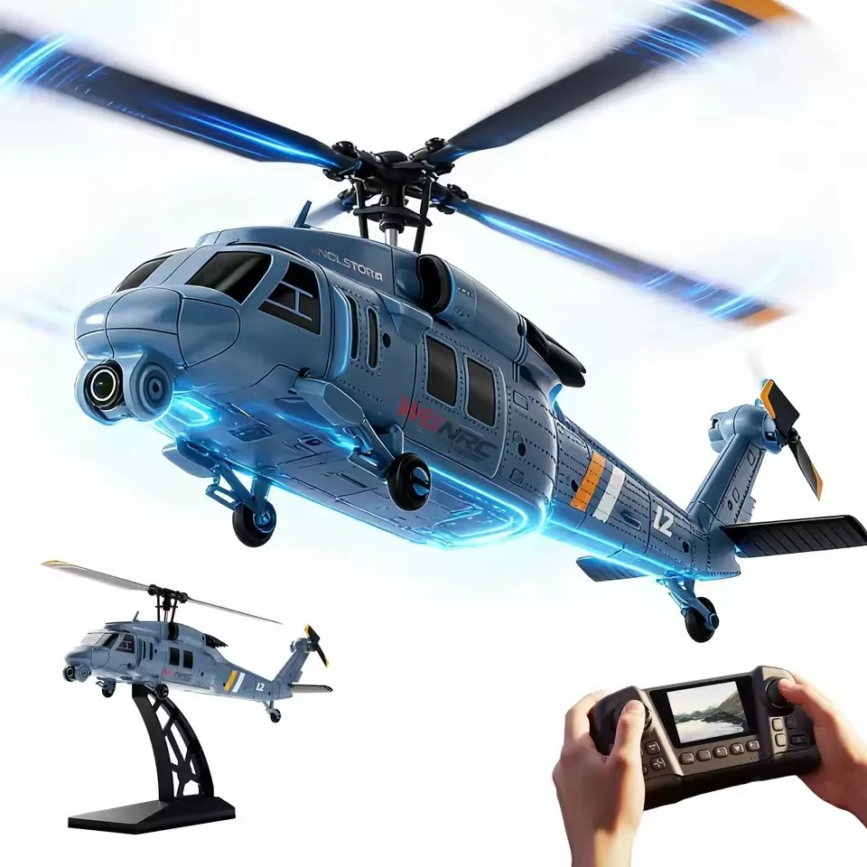 8K 플라이바리스 광학 흐름 호버 LCD 화면 WIFI FPV RC 헬리콥터 2.4G 6축 자이로스코프 속도 조절 리모컨 헬리콥터
