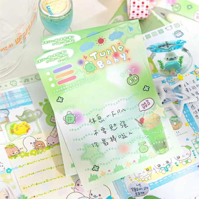 50 Sheets Cute Japanese Old-fashioned Style Memo Pads Message Paper Journal DIY Base Material Notepad School Stationery 4