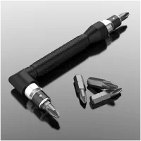 L type 1/4 hexagon screwdriver bit 90 ° double-end handle black 6.35mm wrench tool 3