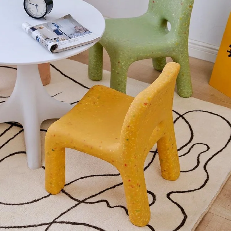 LazyChild Home Children's Chair Backrest Baby Low Stool Modern Mini Style Change Shoes Stools Small Stool Plastic Chair Bench