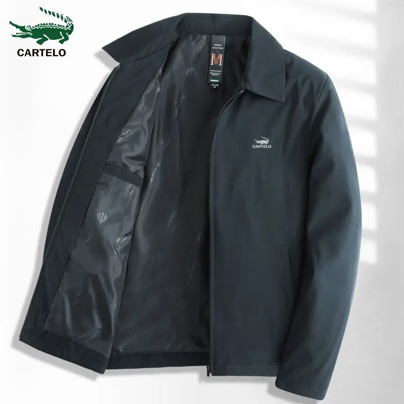 

CARTELO Fall coat Men lapels Middle-aged and elderly men's men's Dad Casual jacket 50 year old top loose cadres