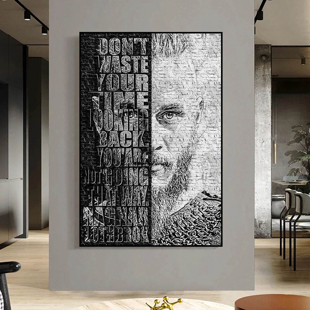 Ragnar Lothbrok Vikings Picture Inspirational Wall Art Prints Poster