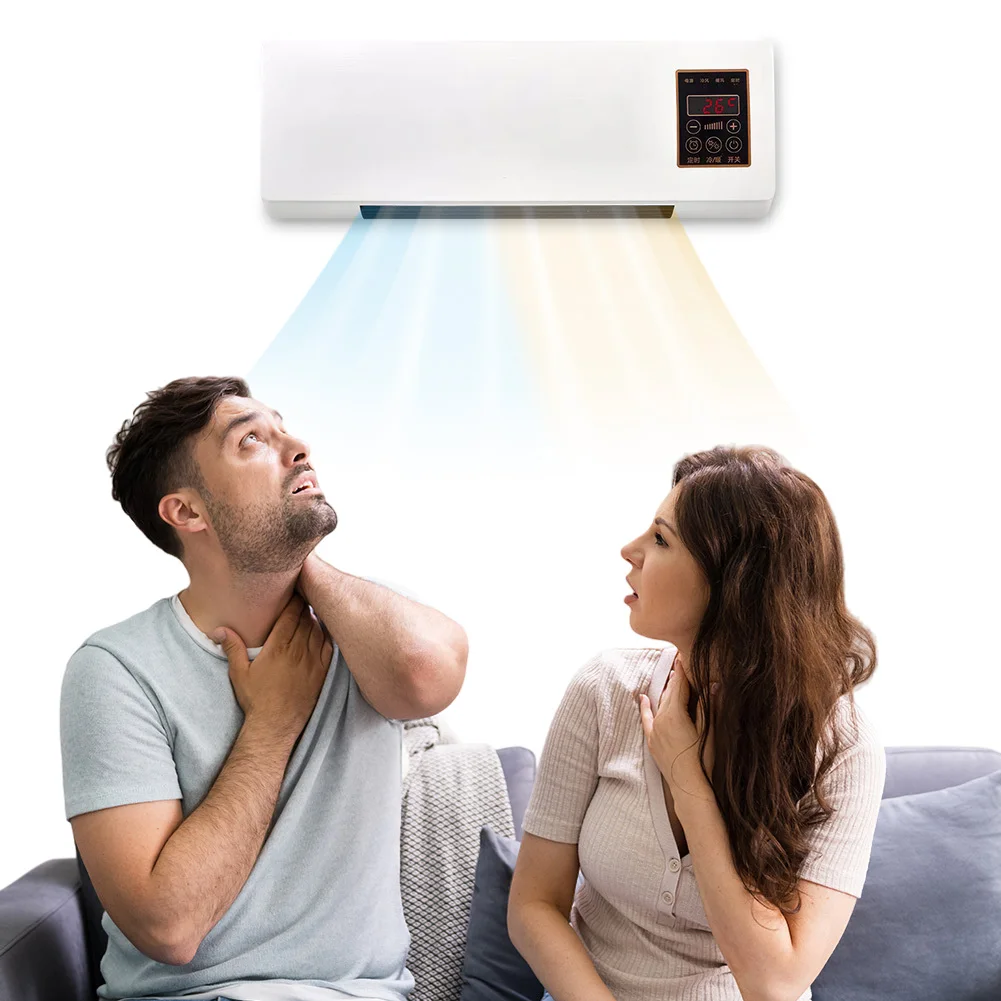 เครื่องปรับอากาศแบบพกพาแบบติดผนังและรีโมทคอนโทรลเครื่องปรับอากาศมัลติฟังก์ชั่น Mini Split AC/ระบบทําความร้อนสําหรับโฮมออฟฟิศ 1