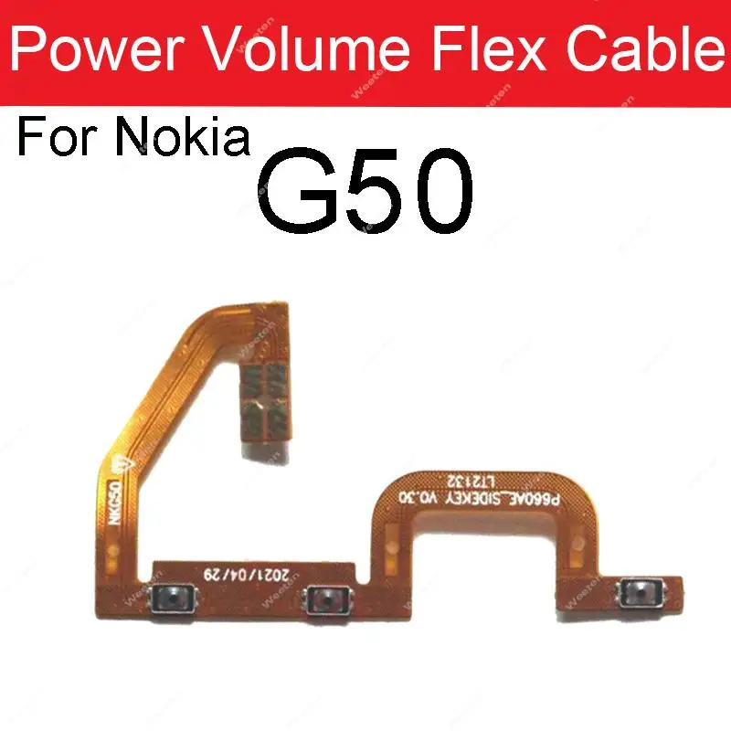 Nappe Bouton Power Et Volume Pour Nokia G50 - Pièce De Rechange Neuf, Marque Globalstock
