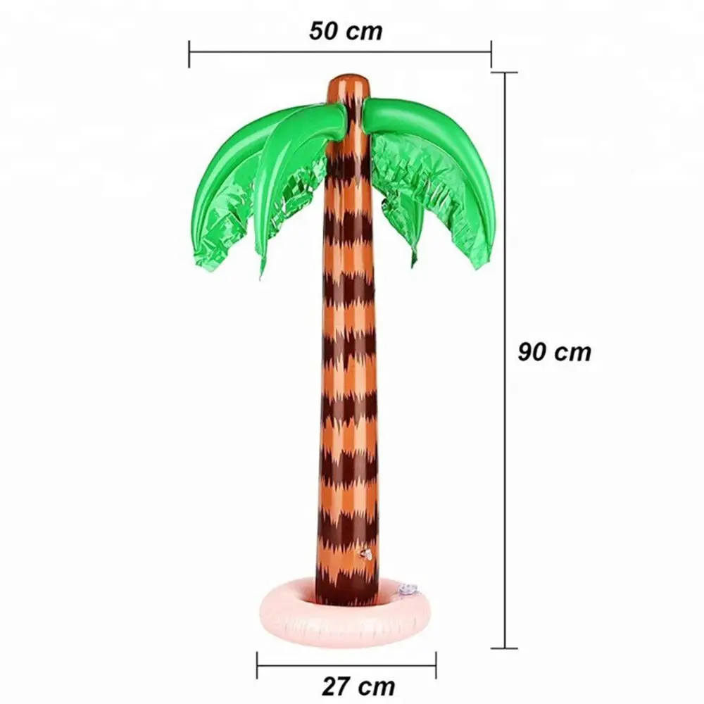PVC 90CM Inflatable Tropical Palm Tree Coconut Palm Tree Pool Toy Outdoor Supplies Beach Hawaiian Party Backdrop Decor