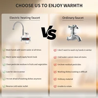 Robinet chauffe-eau électrique instantané LED, eau froide et chaude, 220V, pour cuisine et salle de bain 5